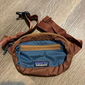 Patagonia Men's Belt Bag in Brown and Blue